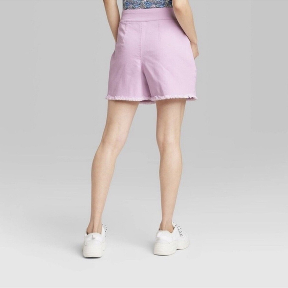 NWT Wild Fable Super-High Rise Pleated Bermuda Jean Shorts - Picture 2 of 7